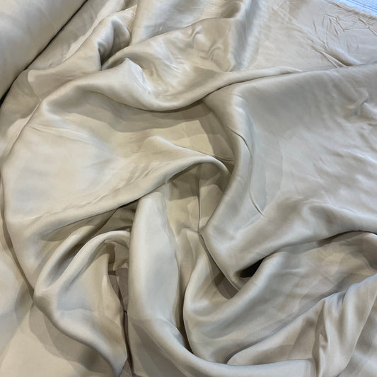 Bone luxe drape satin