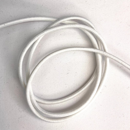 3mm White Corded Elastic