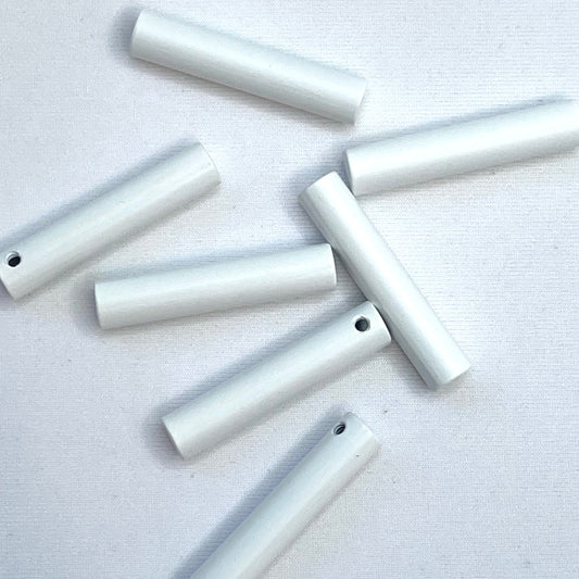 White Metal Tube Toggle Ends