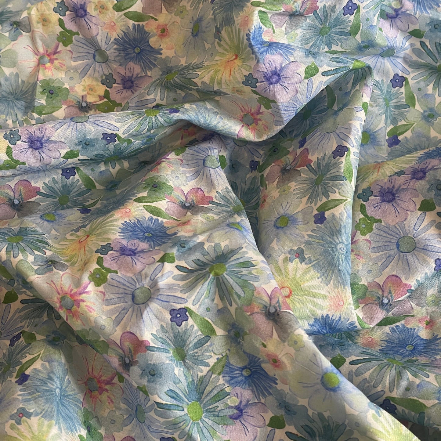 Watercolour garden Cotton Shirting