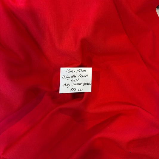 1.8m Ruby Red Double Knit