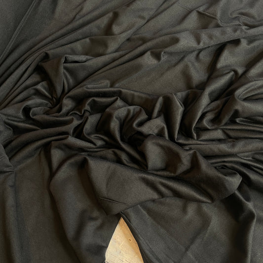 black ultra stretch viscose jersey