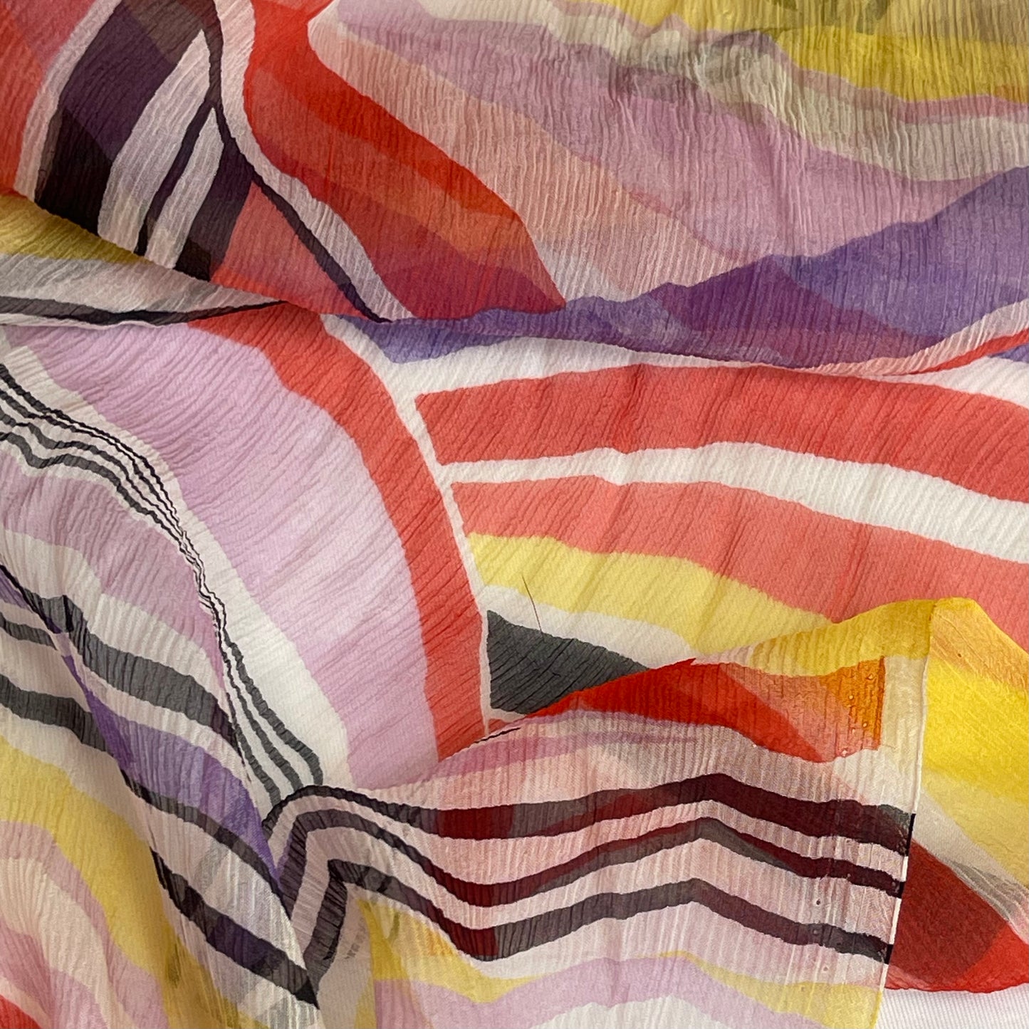 Liquorice all sorts  Crinkle Silk Chiffon