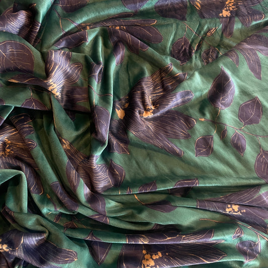 1.5m  Emerald stems stretch velvet