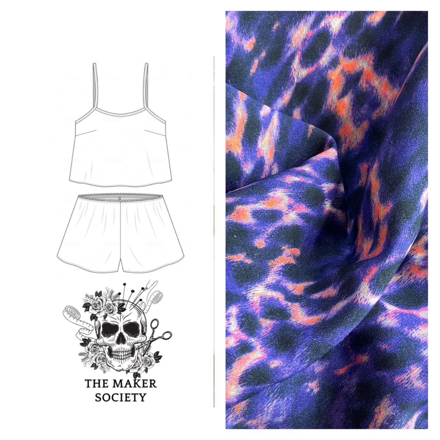 Wild side crepe de chine Isabel sleep set kit