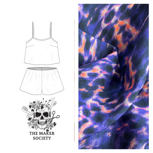 Wild side crepe de chine Isabel sleep set kit