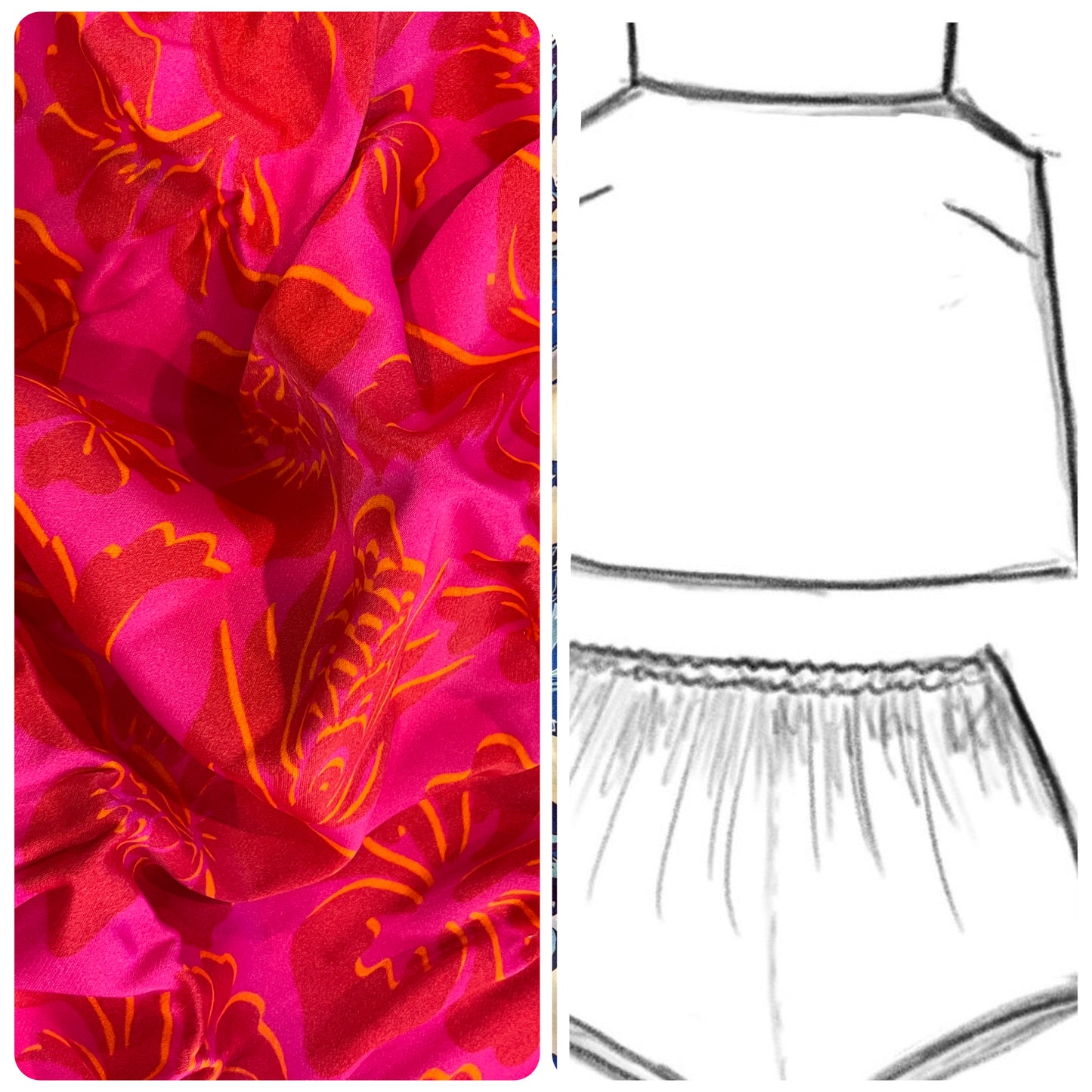 Hawaiian holidays viscose satin Isabel sleep set kit