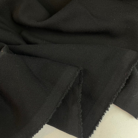 Orla black stretch wool crepe