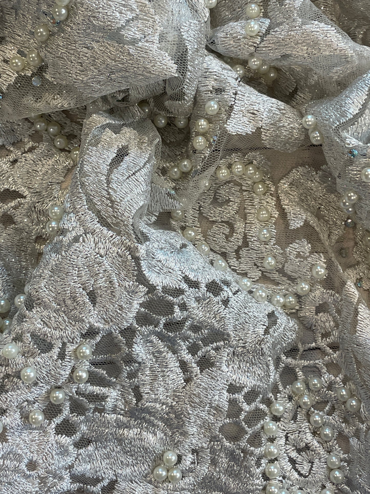 House of Medici embroidered beaded tulle