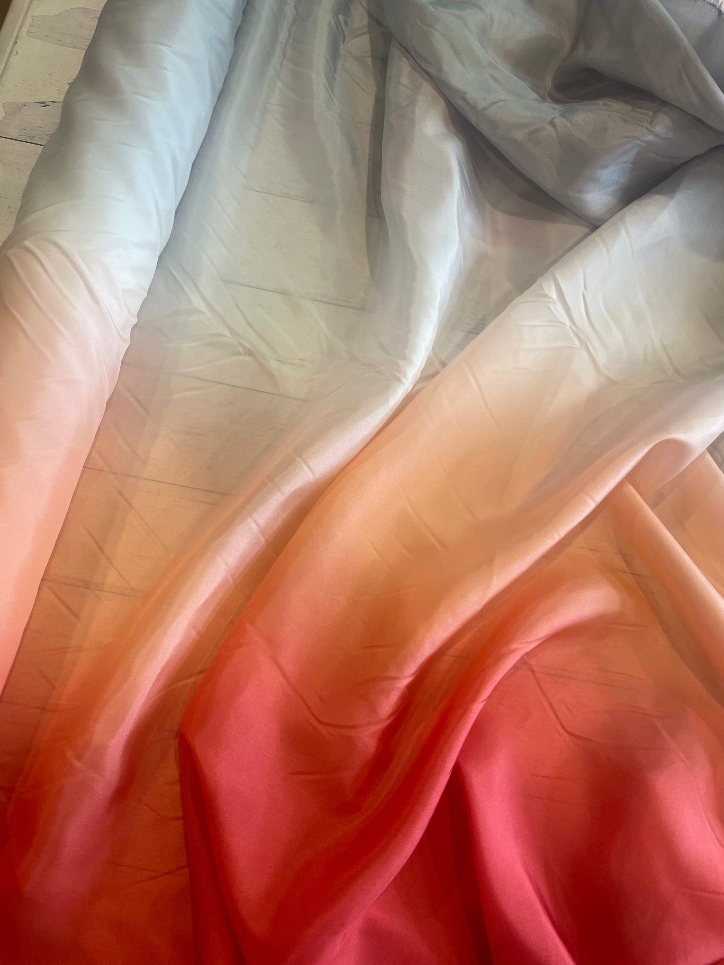 Sunset haze silk habotai