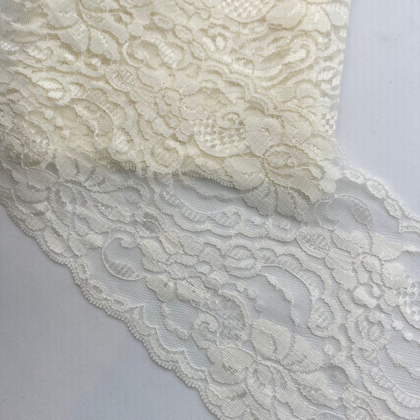 1.5mtrs Cream Floral Lace