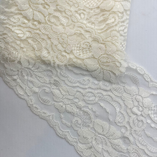 1.5mtrs Cream Floral Lace