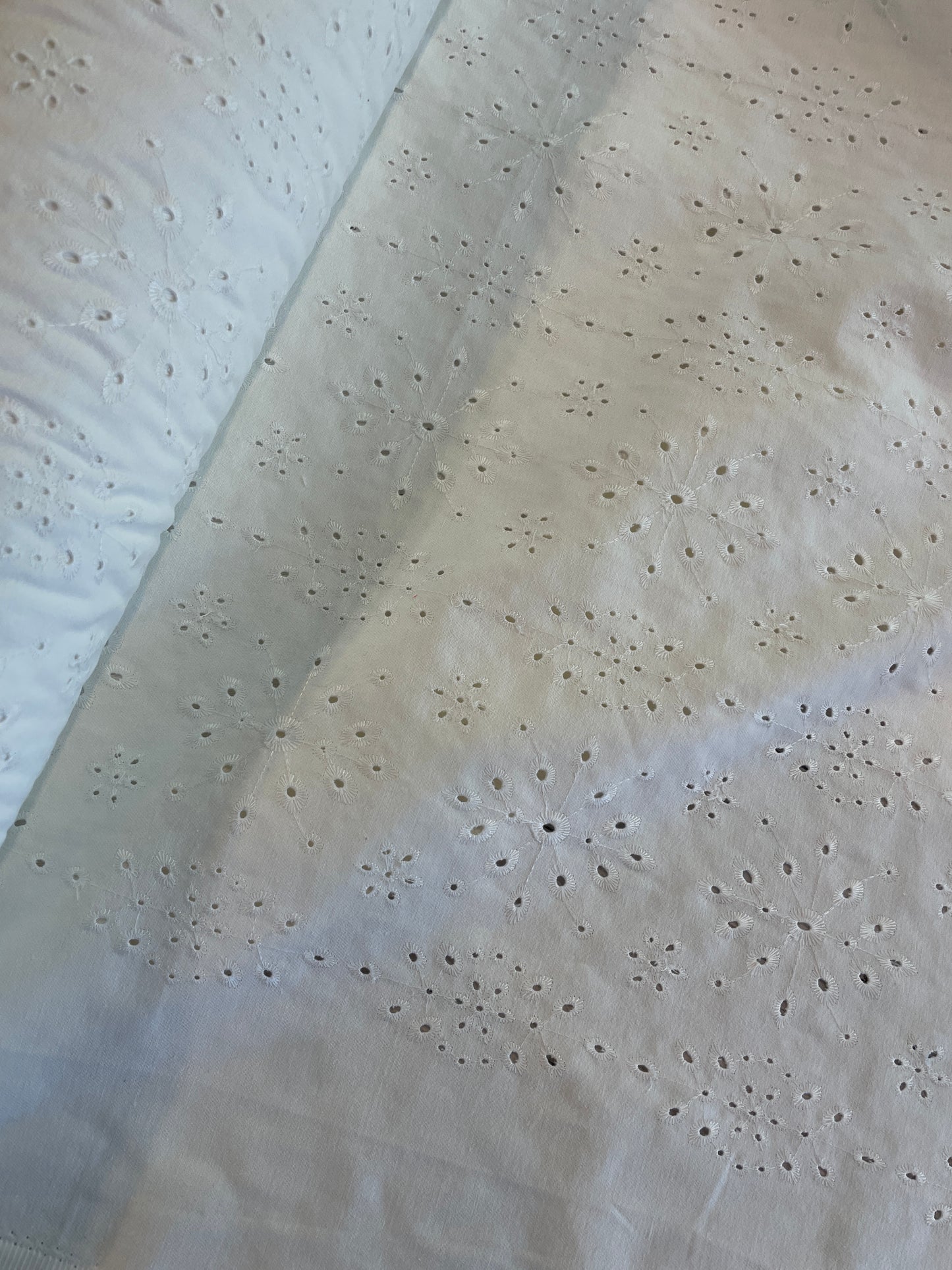 Embroidered snowflake denim