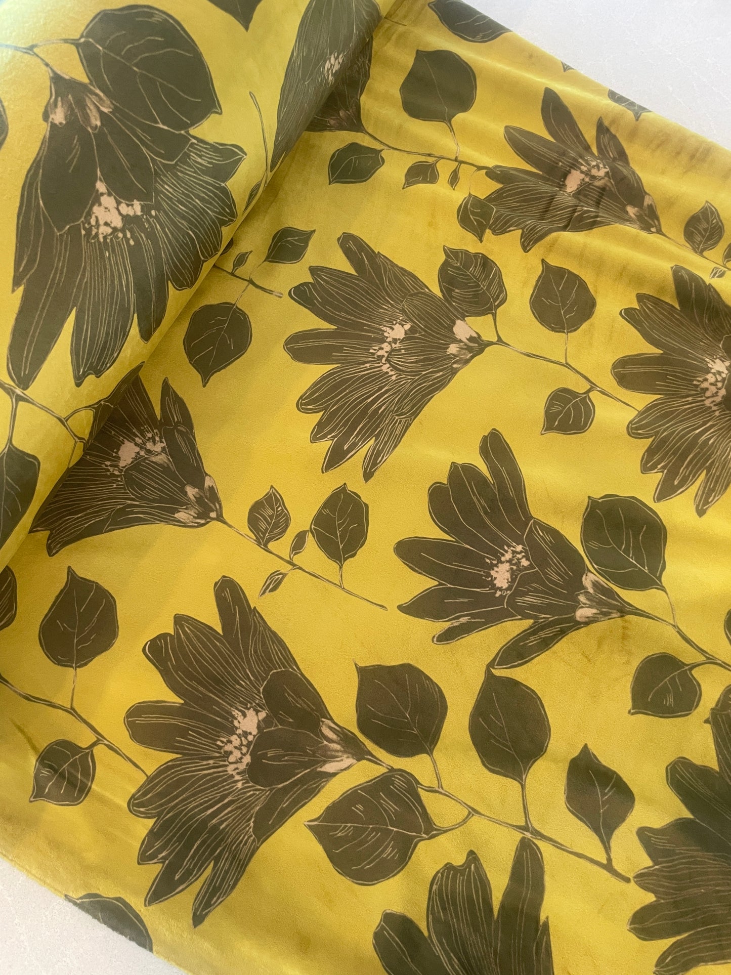 Chartreuse stems stretch velvet