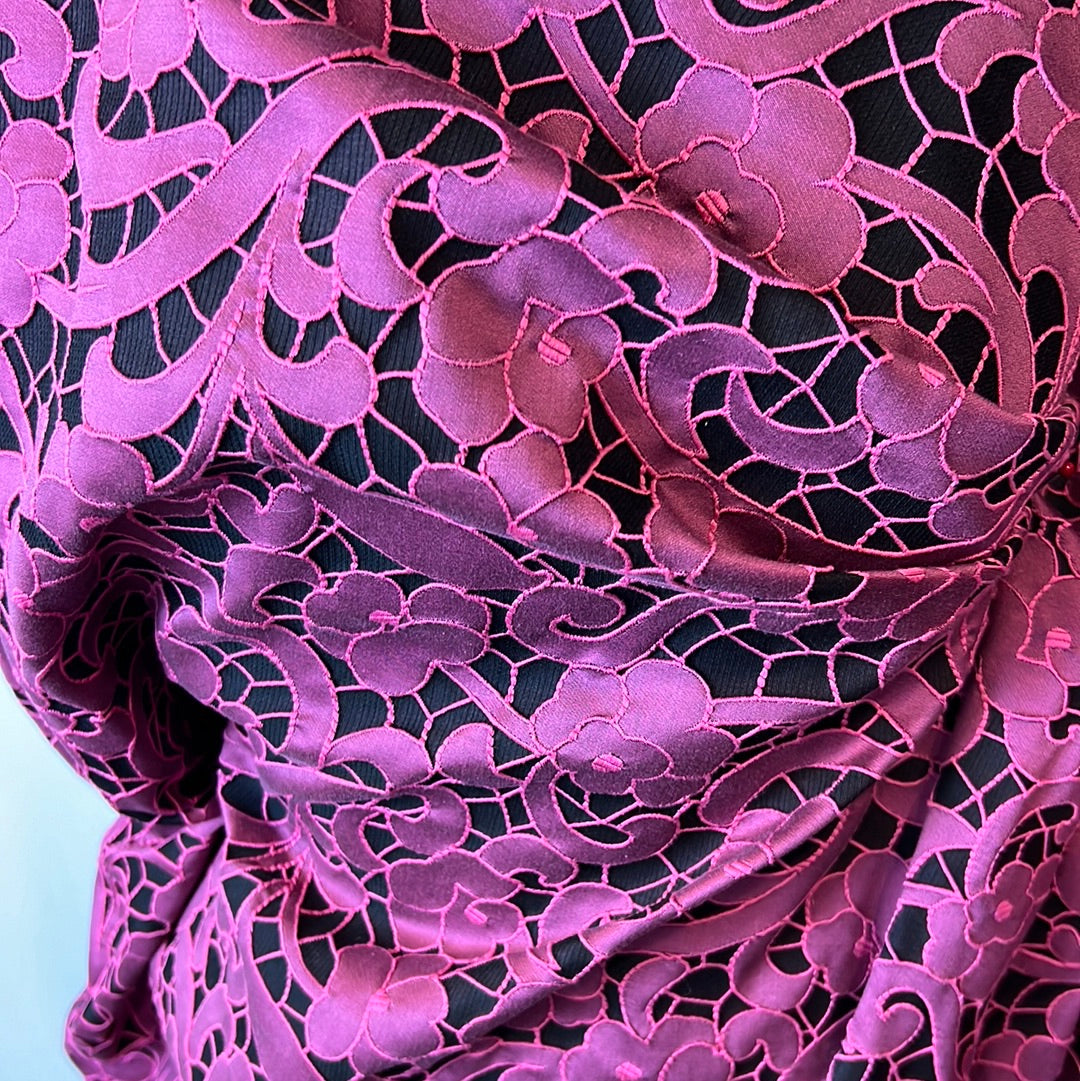 DOLCE AND GABBANA Fuchsia trellis Brocade