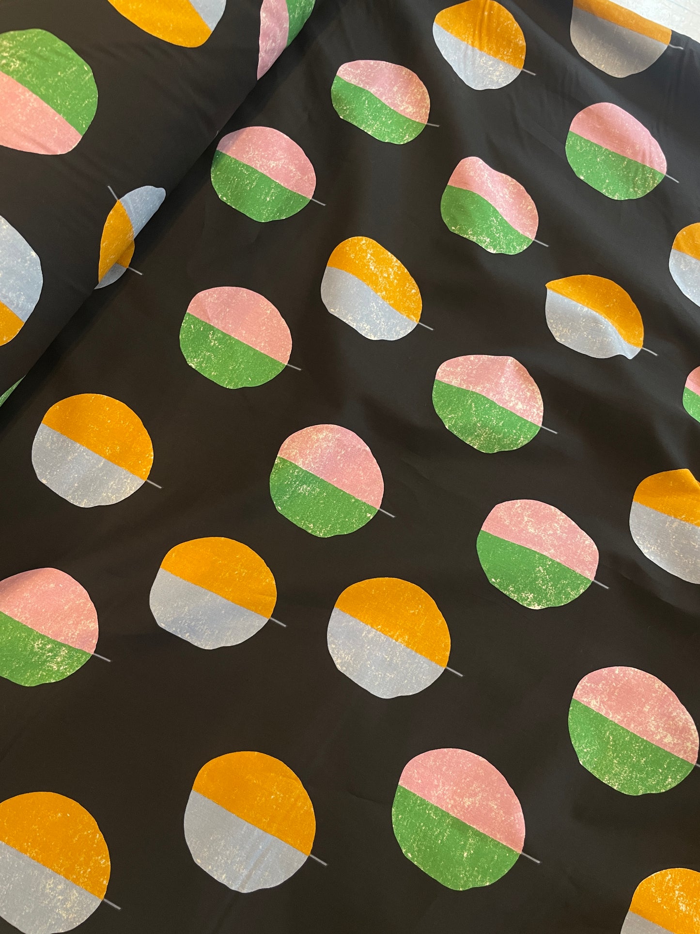 Retro spot stretch Cotton Shirting