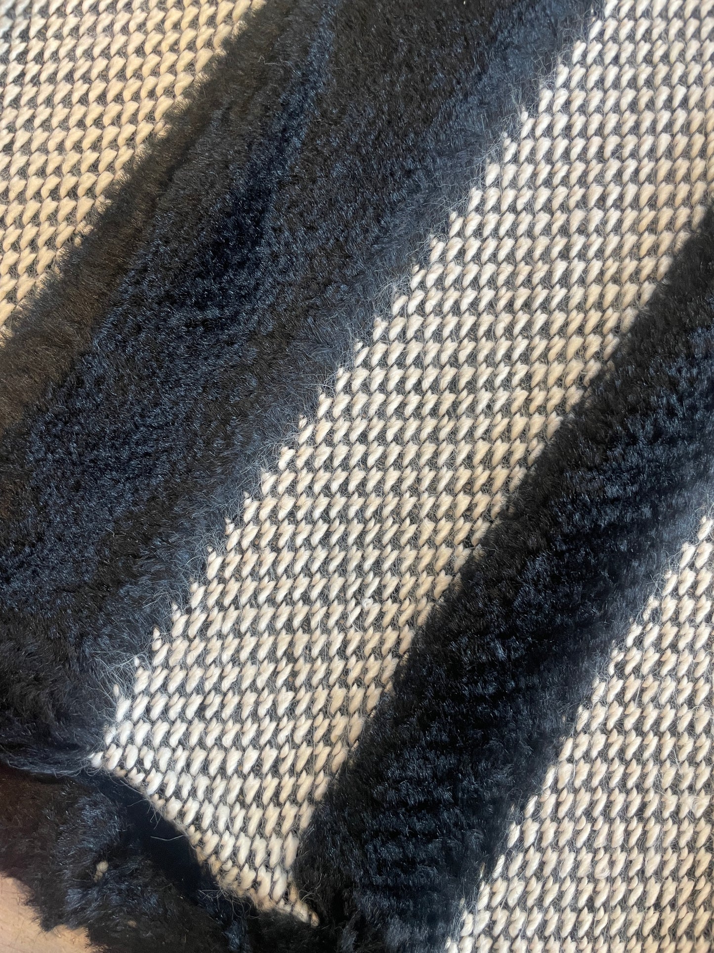 Arlo fur striped cotton knit