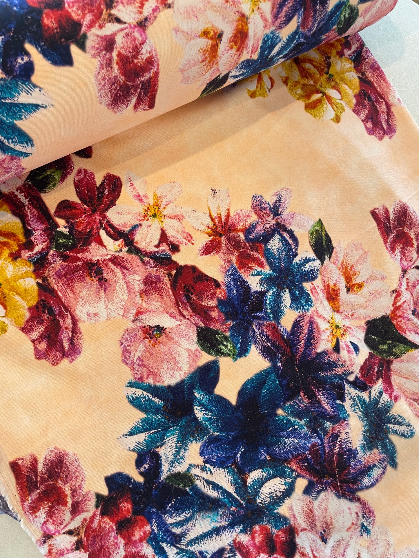 Wild bloom bouquet stretch viscose