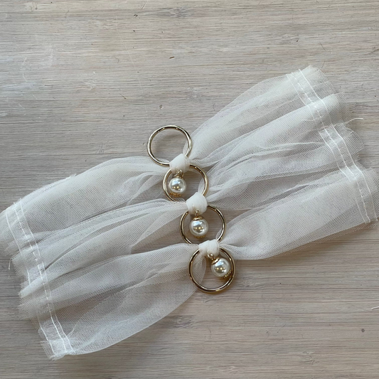 Tulle & Pearls Decorative Piece