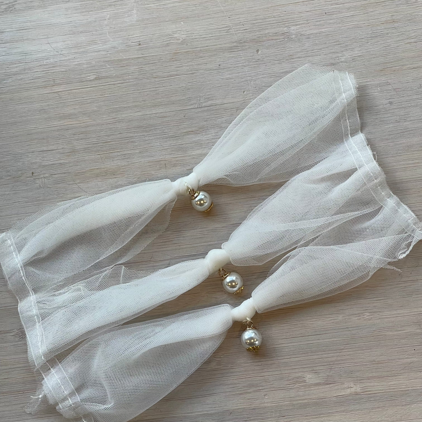 Tulle & Pearls Decorative Piece