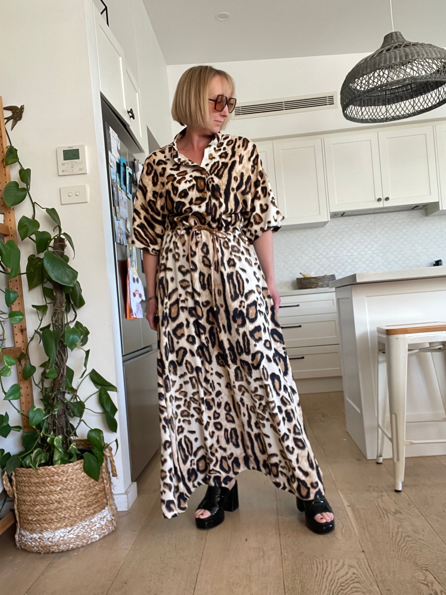Call of the jungle crepe de chine