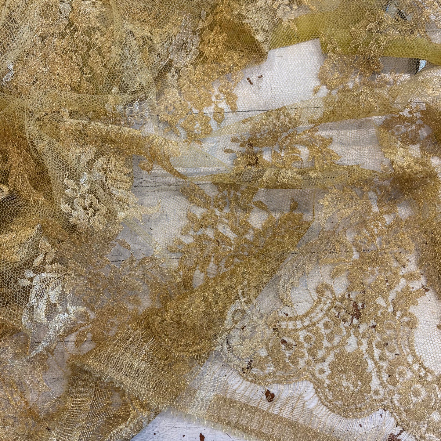 2.5m Gold Metallic Solstice French Lace