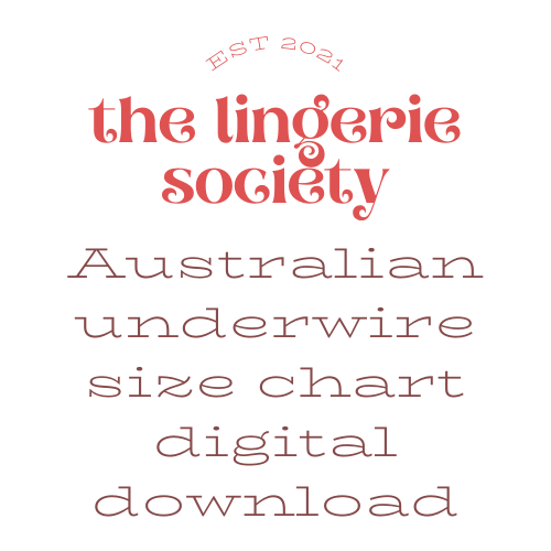 Australian underwire size chart