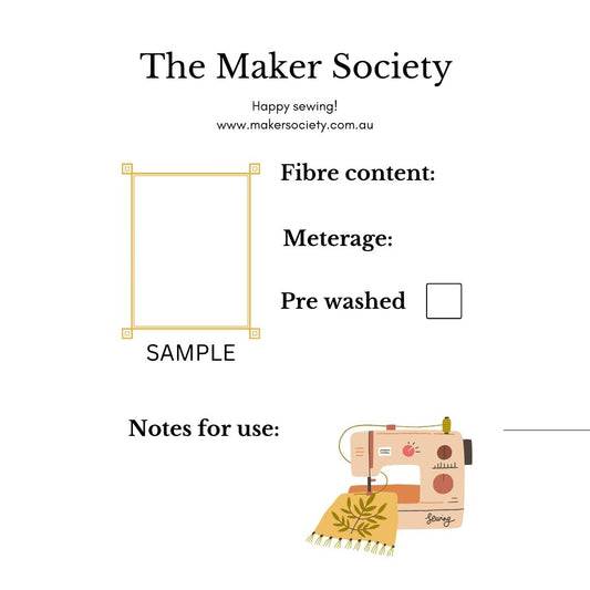 The Maker society Stash sorting Tag