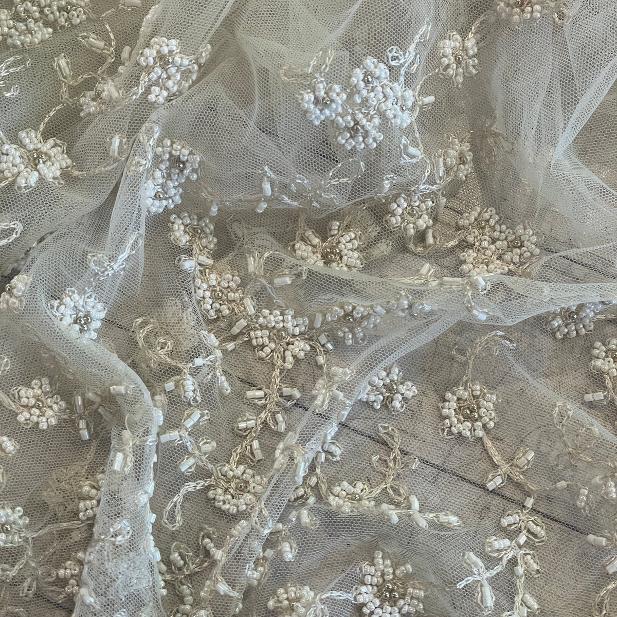 Lilith embroidered beaded tulle