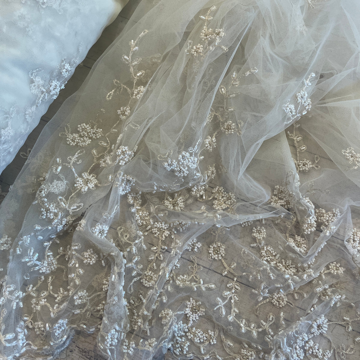 Lilith embroidered beaded tulle