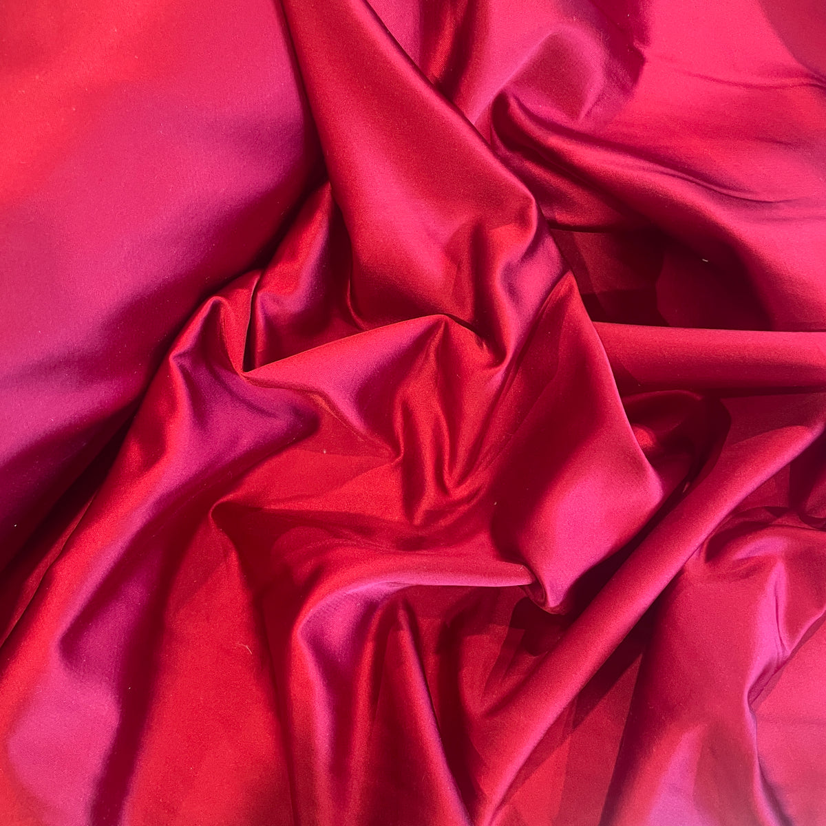 Ruby red duchess satin