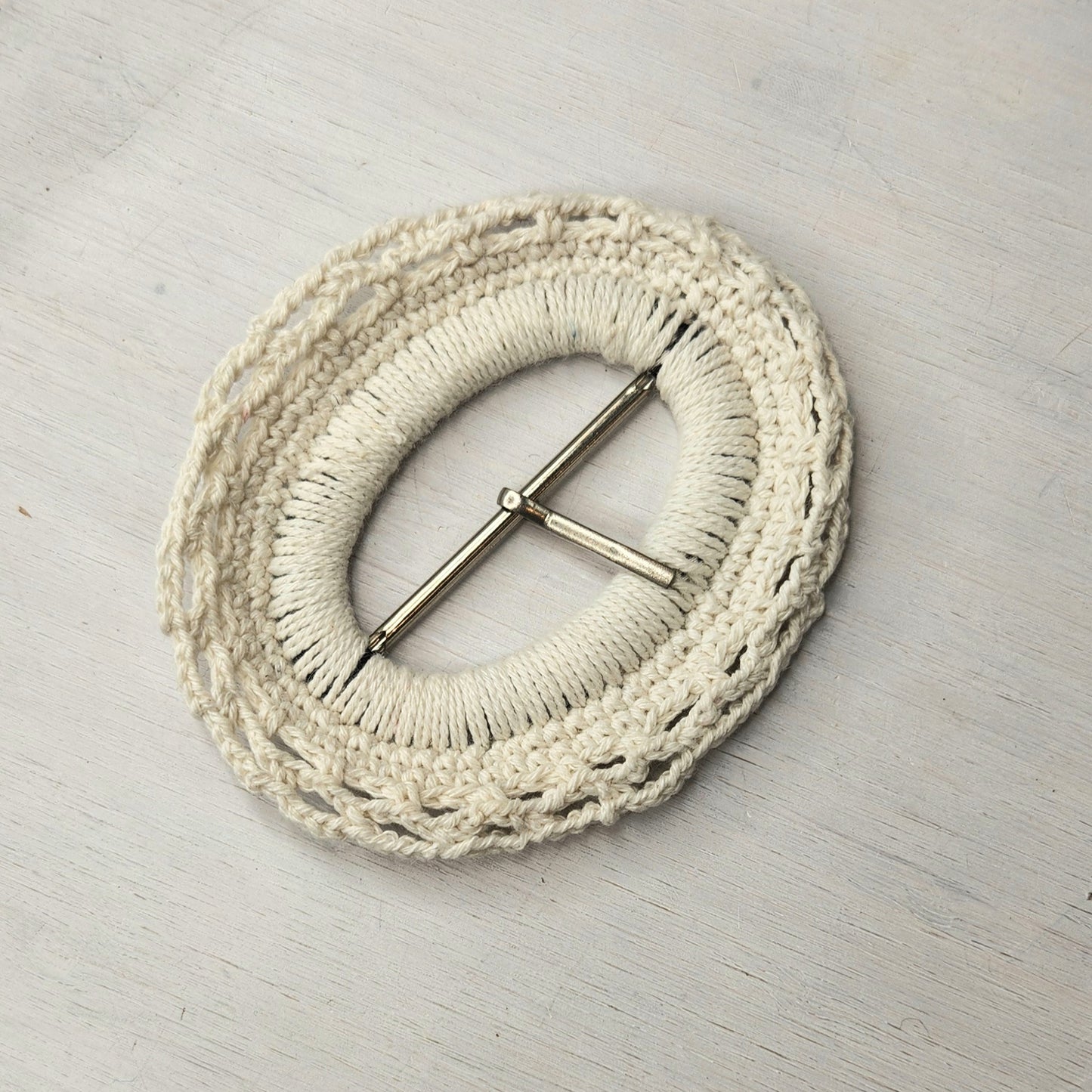 Cotton crochet buckle