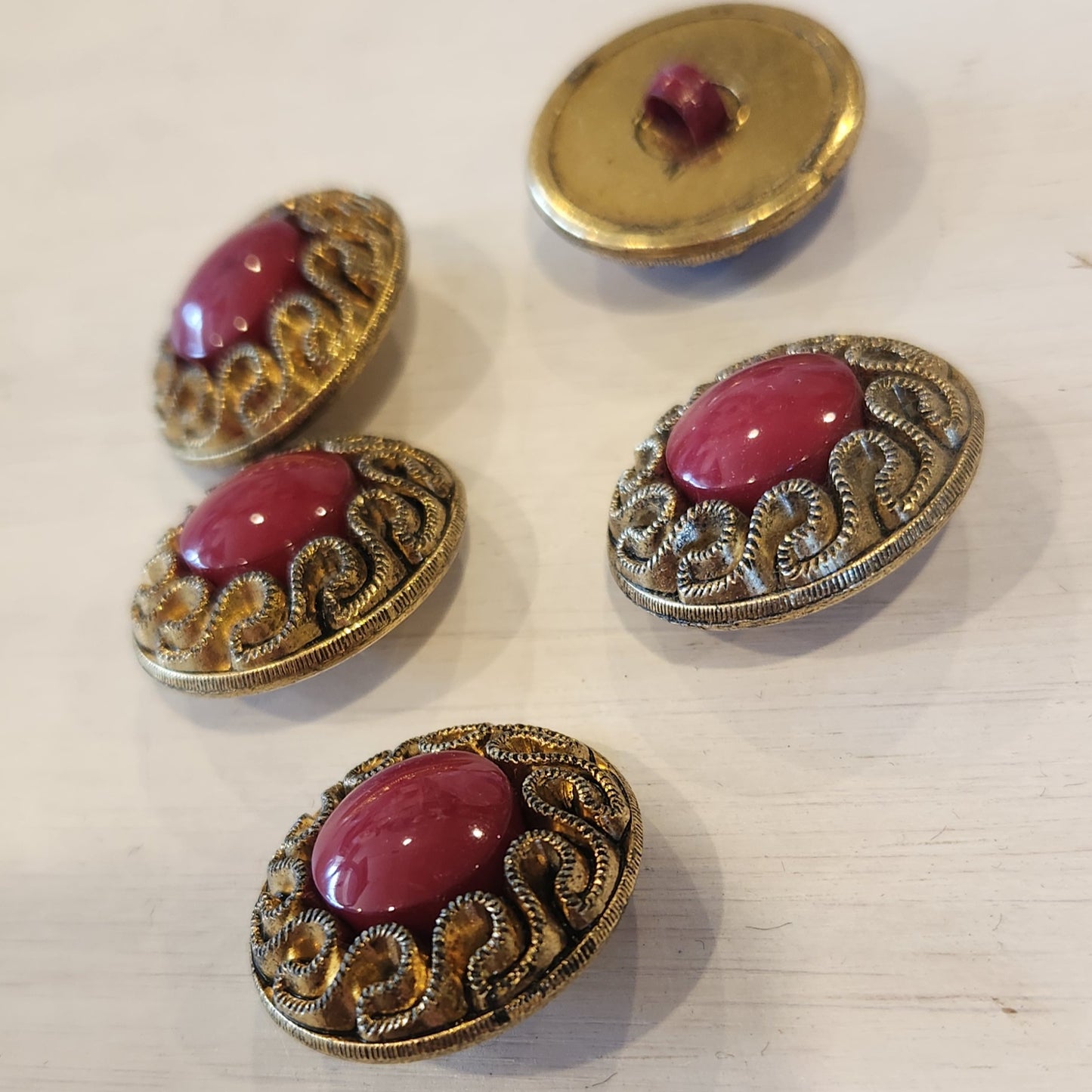 Ruby antique button