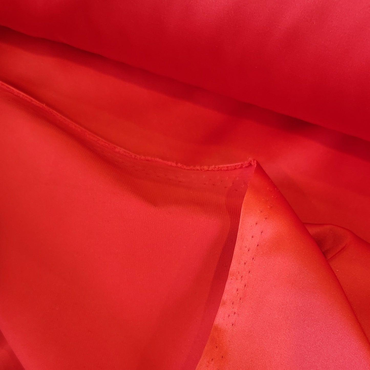 Flame red stretch satin