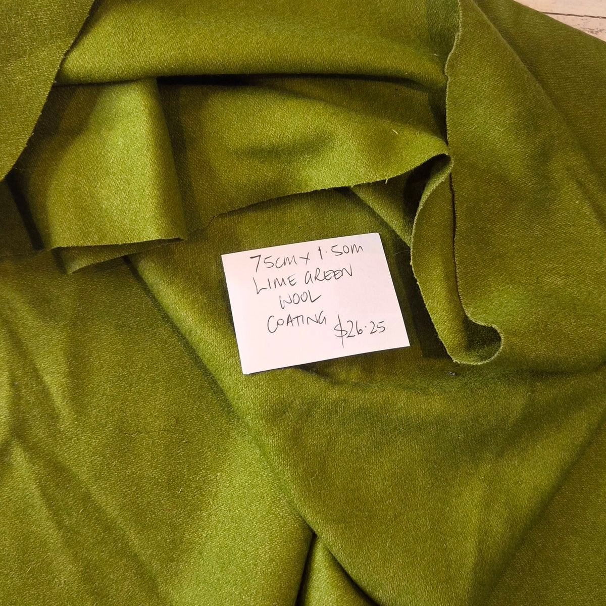 75cm Lime green wool.