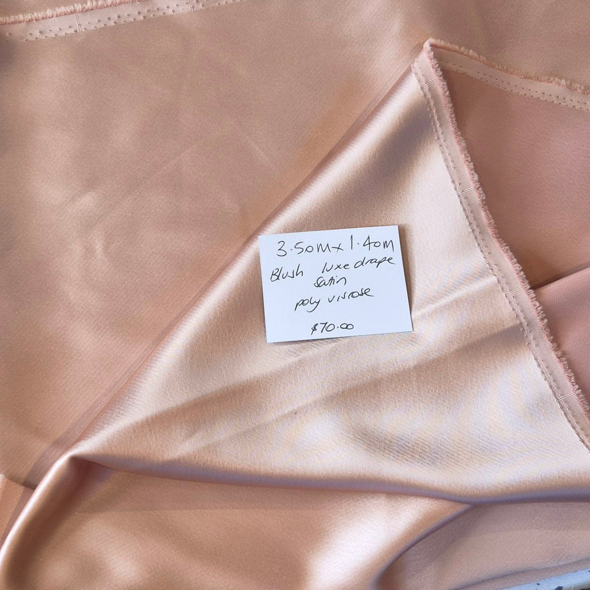 3.5m Blush luxe drape satin