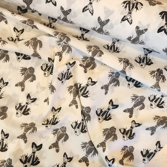 Yavi block print cotton voile