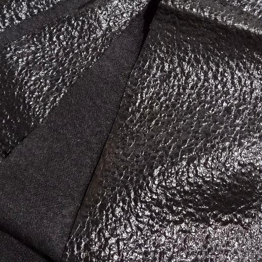 2.25m Black smooth pebbles coated knit coating