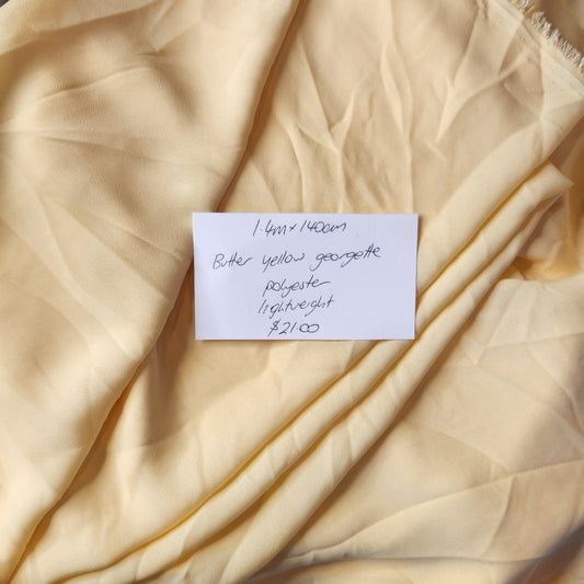 1.4m Butter yellow georgette