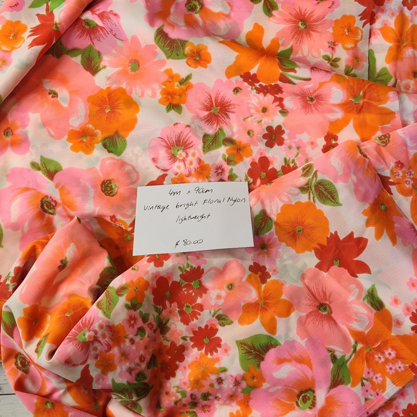 4m Bright floral nylon