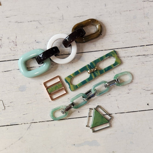 Collection of metal and plastic embellishments
