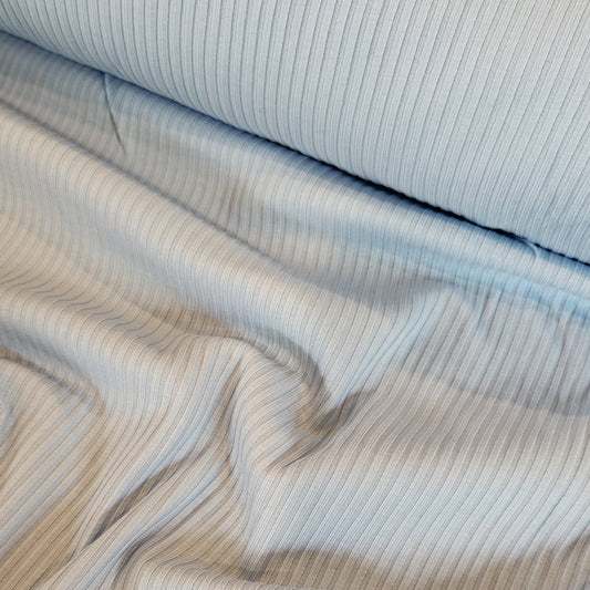 Sky blue ribbed knit