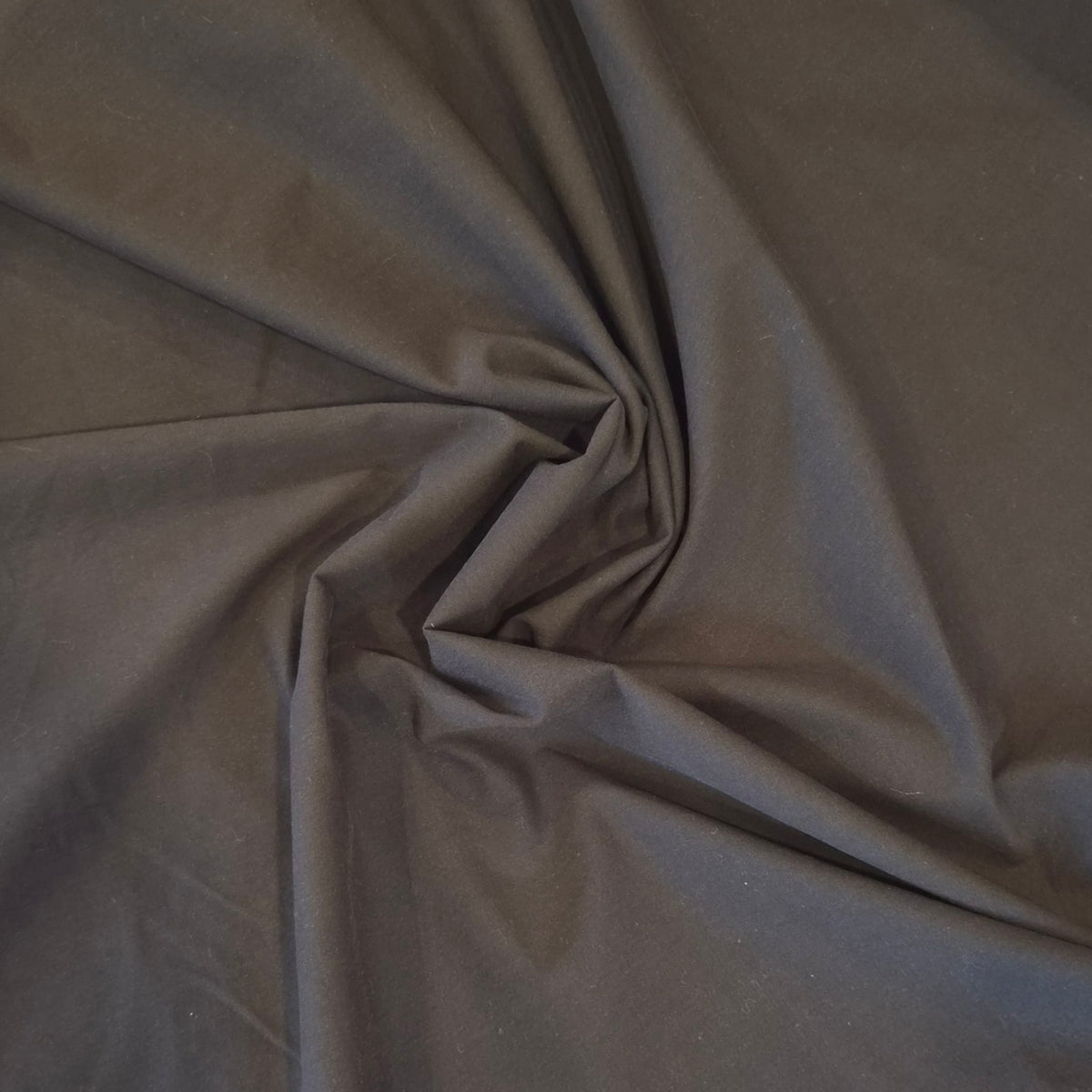 Black stretch cotton shirting