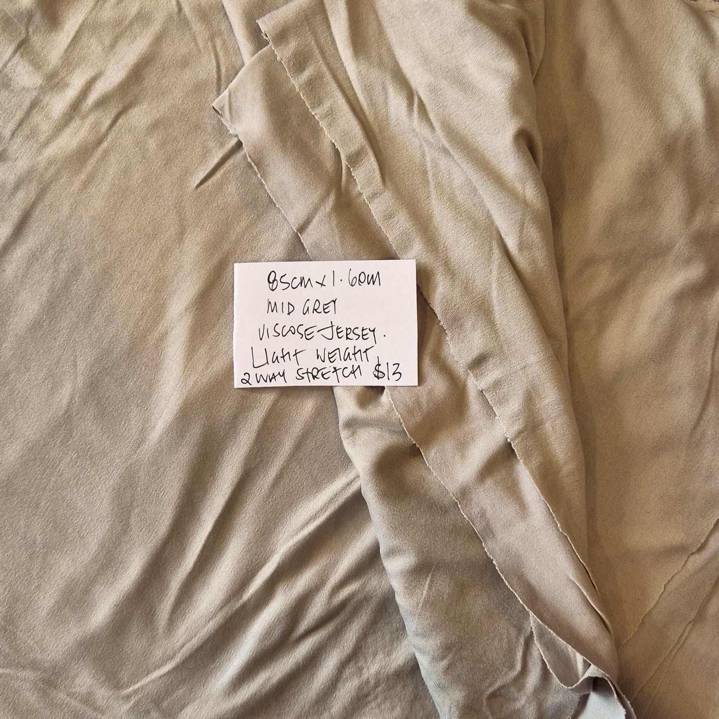 85cm mid grey viscose jersey