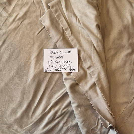 85cm mid grey viscose jersey