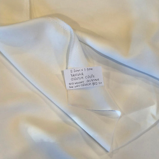3.30m Vanilla stretch crepe