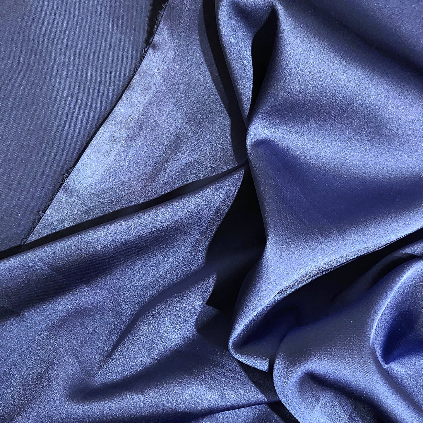 Cobalt stretch satin