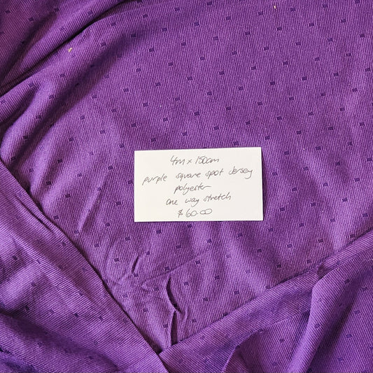 4m purple square spot jersey