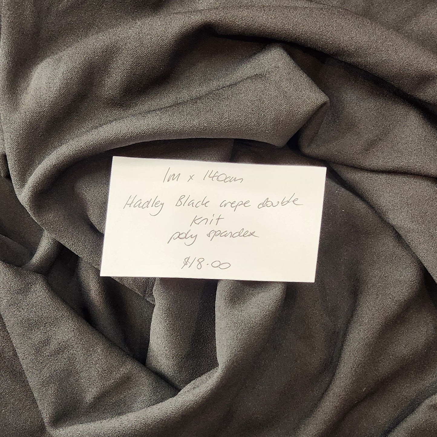 1m Hadley black crepe double knit