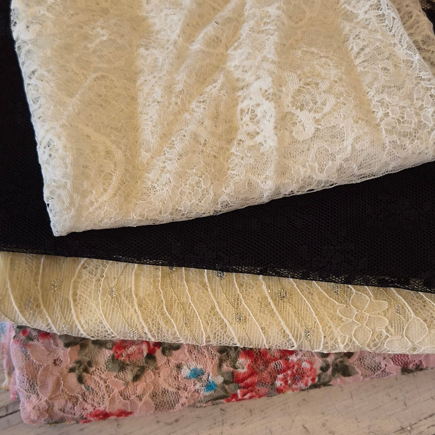 #66 Bundle of stretch lingerie lace pieces